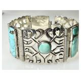 Sterling silver turquoise cuff bracelet