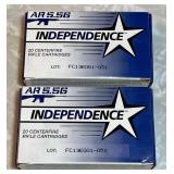 2 boxes Independence AR 5.56 ammo --full boxes