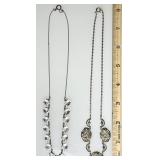2 sterling silver necklaces