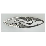 Sterling silver swan brooch