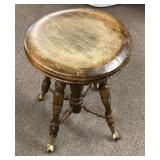 Ball and claw foot piano stool
