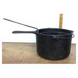 Cast iron Griswold fryer plus basket