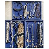 Large lot of costume jewelry necklaces