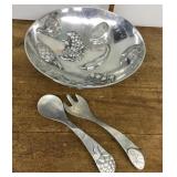 Mariposa aluminum salad set