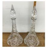 Pair of crystal decanters