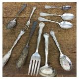 Assorted sterling flatware