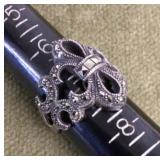Sterling silver marcasite ring