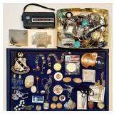 Costume jewelry and collectibles lot