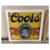 12x12 Coors beer carnival mirror