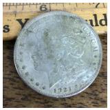1921 Morgan silver dollar