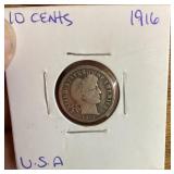 1916 Barber dime