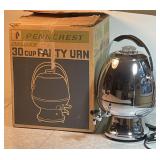 Vintage Penncrest chrome 30-cup party urn