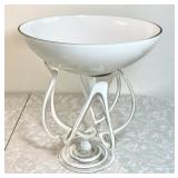 Krosno Josefina style jellyfish art glass compote