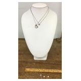 Sterling silver necklaces and earrings
