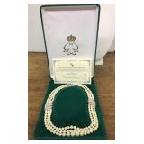 Clarion-Pell pearl necklace in box