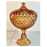 14" Westmoreland Glass Diamond Point candy dish