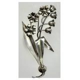 Sterling silver Carl Art flower brooch