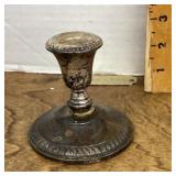 Weighted sterling candle holder