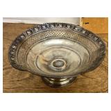 Weighted sterling footed candy dish