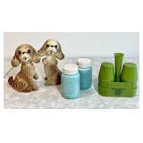 3 sets of vintage salt and pepper shakers