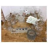 Lot of clear glassware