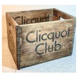 Antique Clicquot Club soda crate17x12x12