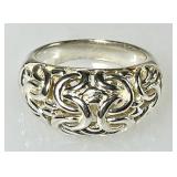 Sterling silver filigree ring