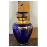 Vecchia Murano cobalt blue glass vase