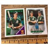 Mark McGuire card +1988 team leader card