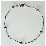 Milor sterling silver link and bead bracelet