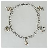 Sterling silver bracelet w/ .925 & 12k gold