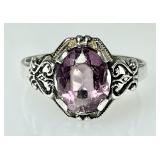 Sterling silver amethyst ring
