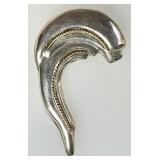 Sterling silver swirl brooch