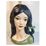 Huge 20" ceramic lady head vase "Barbara Jane"