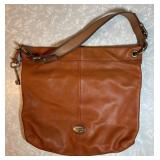 Brown leather Fossil Explorer bag