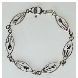 Sterling silver tulip bracelet