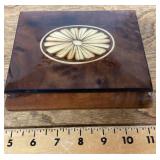 Italian wooden musical jewelry box