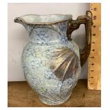 Ceramic spongeware pitcher