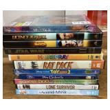 Group of DVDs