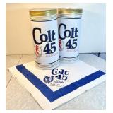 2 Colt 45 Malt Liquor inflatables + card