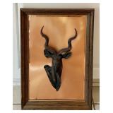 14x29 framed 3D gazelle on copper