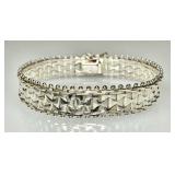 Sterling silver flat bracelet --Italy