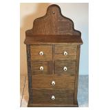 Hand crafted oak spice cabinet 17x9x4