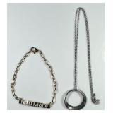 Sterling "I Love You More" bracelet, PLUS