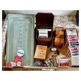 Flat with playing cards, dice, darts chalkboard