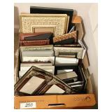 Large box of picture frames