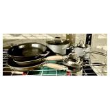 Assorted pots and pans