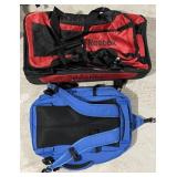 Reebok wheeled duffle, PacSafe backpack