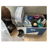 Box and bag with water bottles, Ninja bottles,