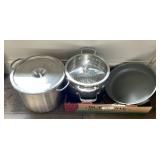 Flat with pots and pans